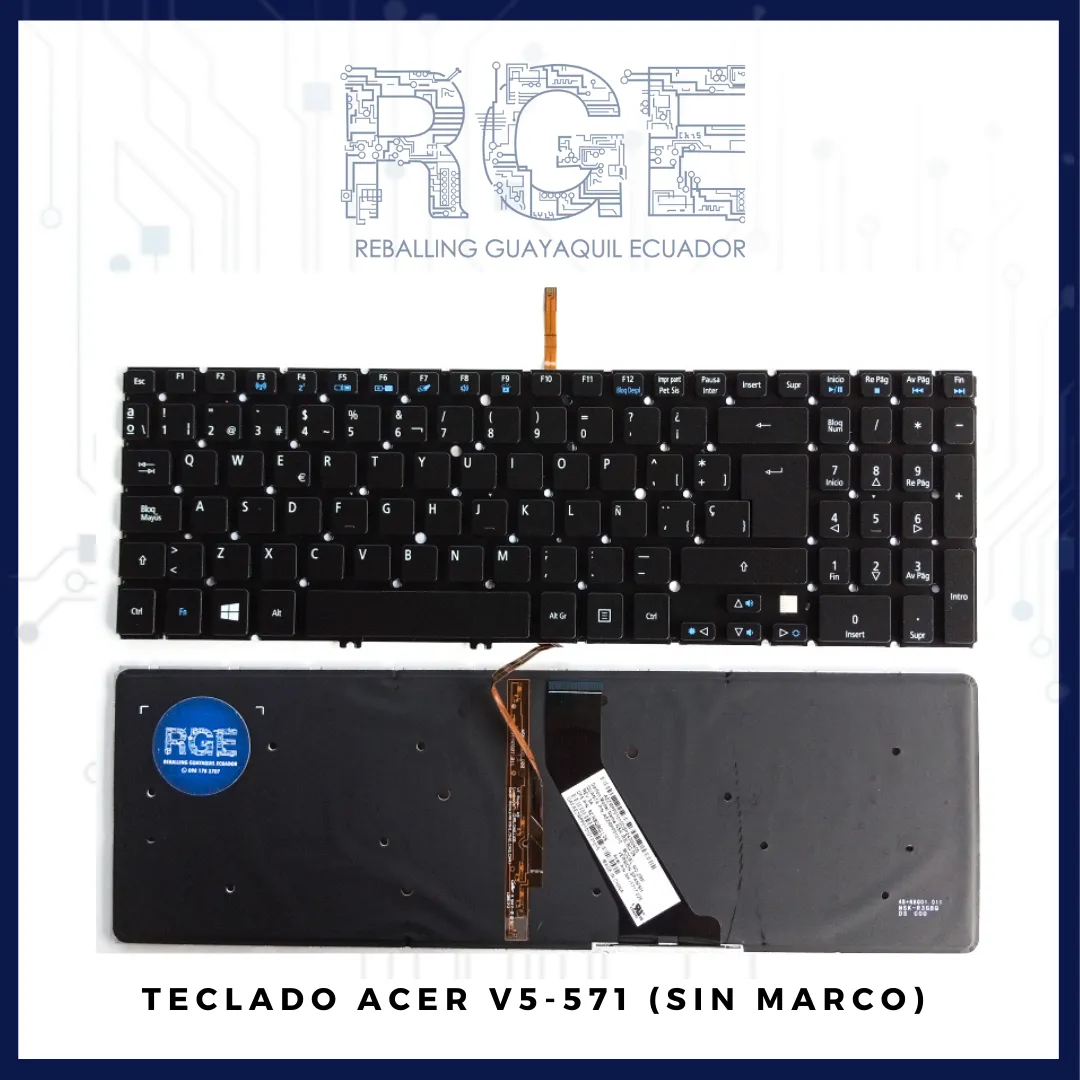 TECLADO PARA LAPTOP ACER V5-571/V5-581/V5–531/V5–571P/V5–551 G/V5–571 G