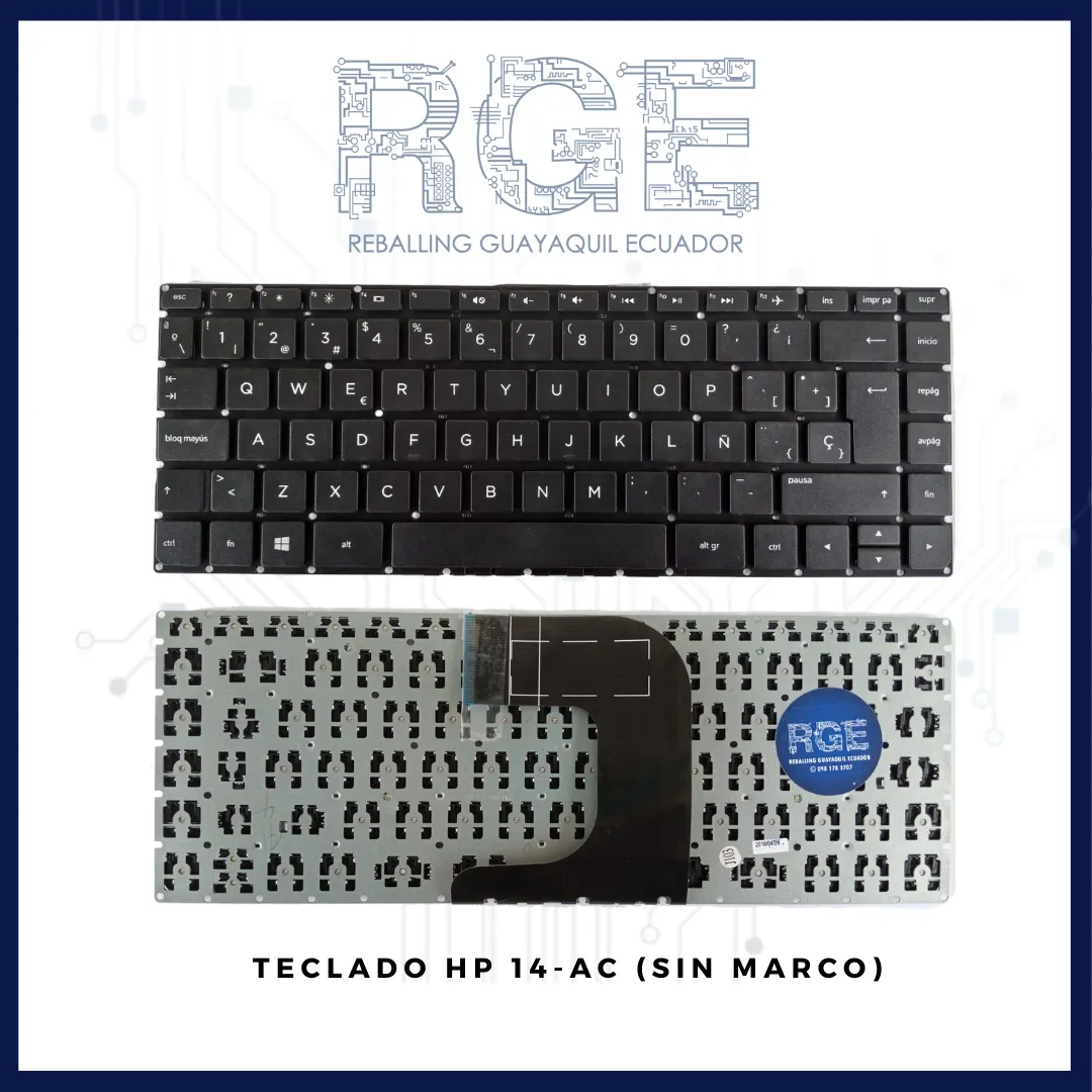 TECLADO HP 14-AC/14-AF EN ESPAÑOL (SIN MARCO)