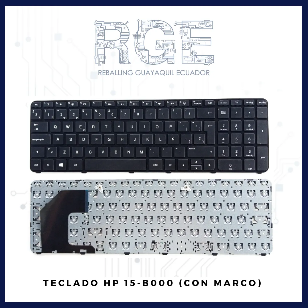 TECLADO HP 15-B000, ESPAÑOL (CON MARCO)
