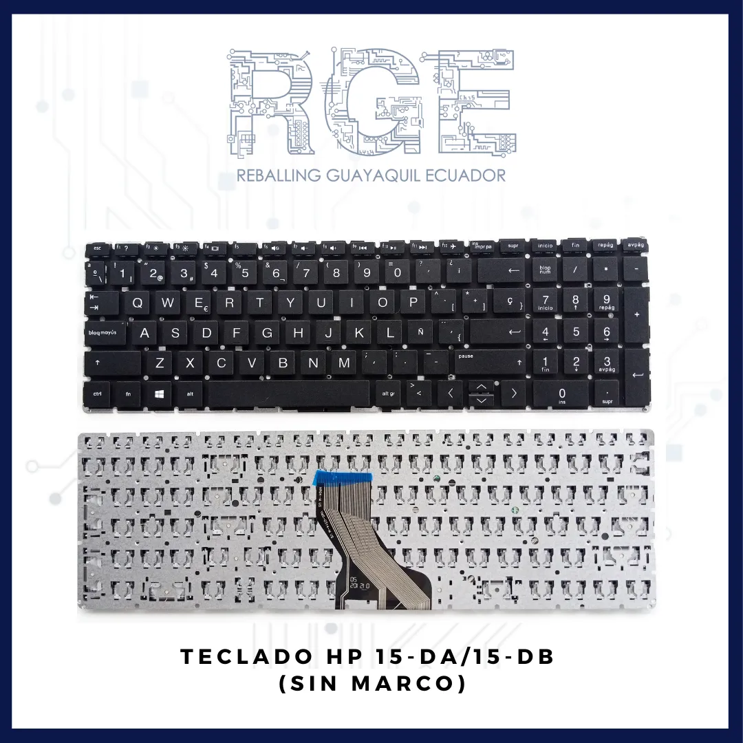 TECLADO HP 15-DA 15-DW 15-DB 15-CR 15-DX 15-DR 15-CW (CON ENTER FINO)