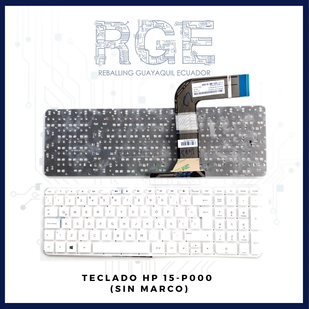 TECLADO PARA LAPTOP HP 15-P000/15-K178NR/17-F (BLANCO EN ESPAÑOL)