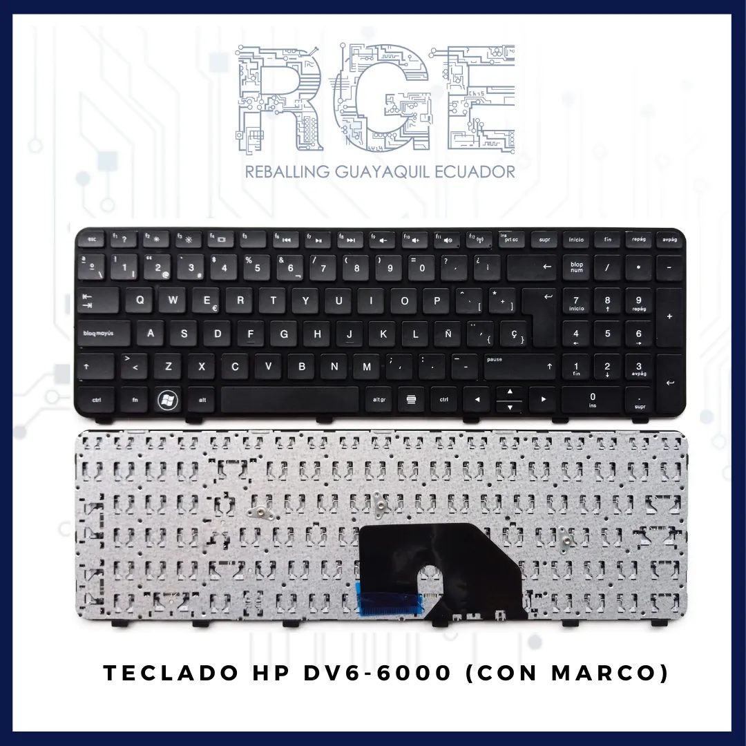 TECLADO HP DV6-6000, EN ESPAÑOL (CON MARCO)