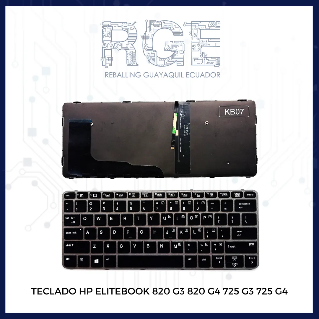 TECLADO HP ELITEBOOK 820 G3 820 G4 725 G3 725 G4 INGLÉS CON LUZ