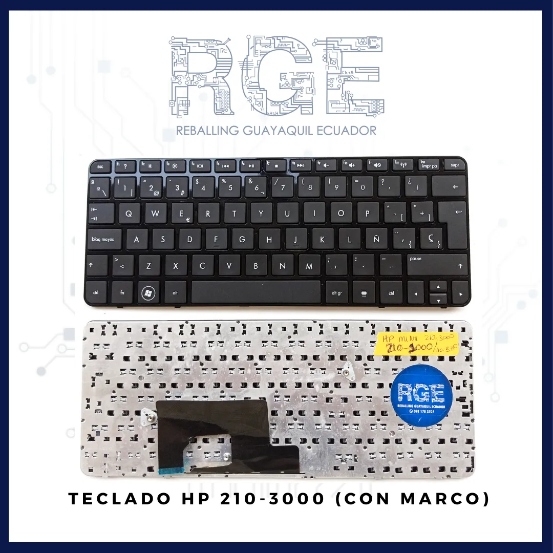 TECLADO HP MINI 210-3000/ 210-4000, EN ESPAÑOL (CON MARCO)