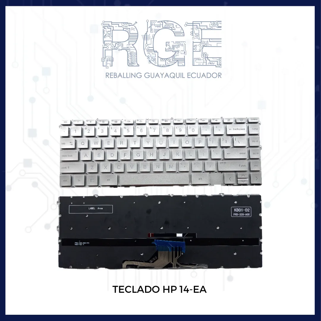 TECLADO HP SPECTRE X360 14-EA 14-EA0047NR 14-AE023DX (SIN MARCO PLATA INGLES CON LUZ)