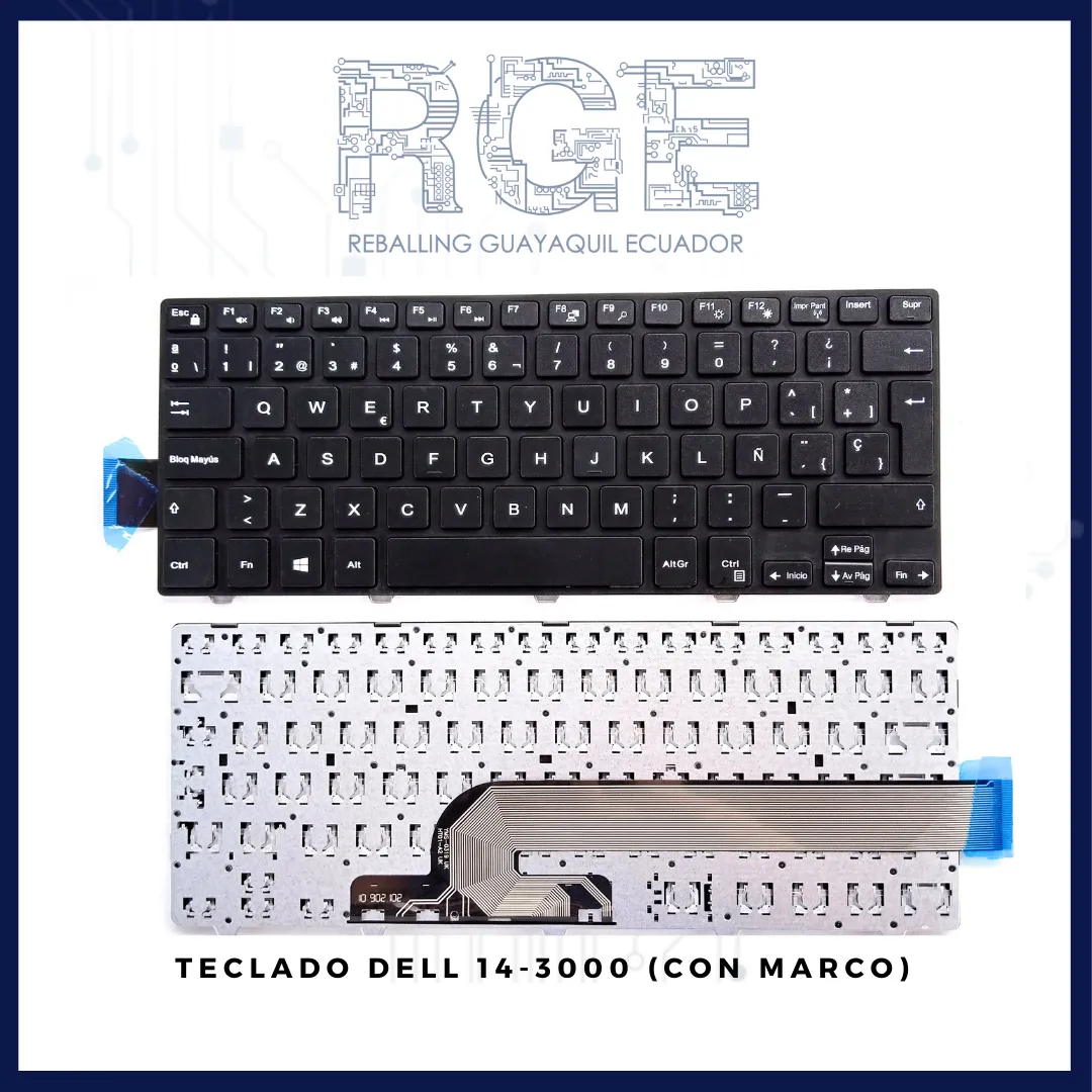 TECLADO DELL 14-3000 3443 3451 3458 14-5000 14-5447 5458 5459 5452 5455 EN ESPAÑOL (CON MARCO)
