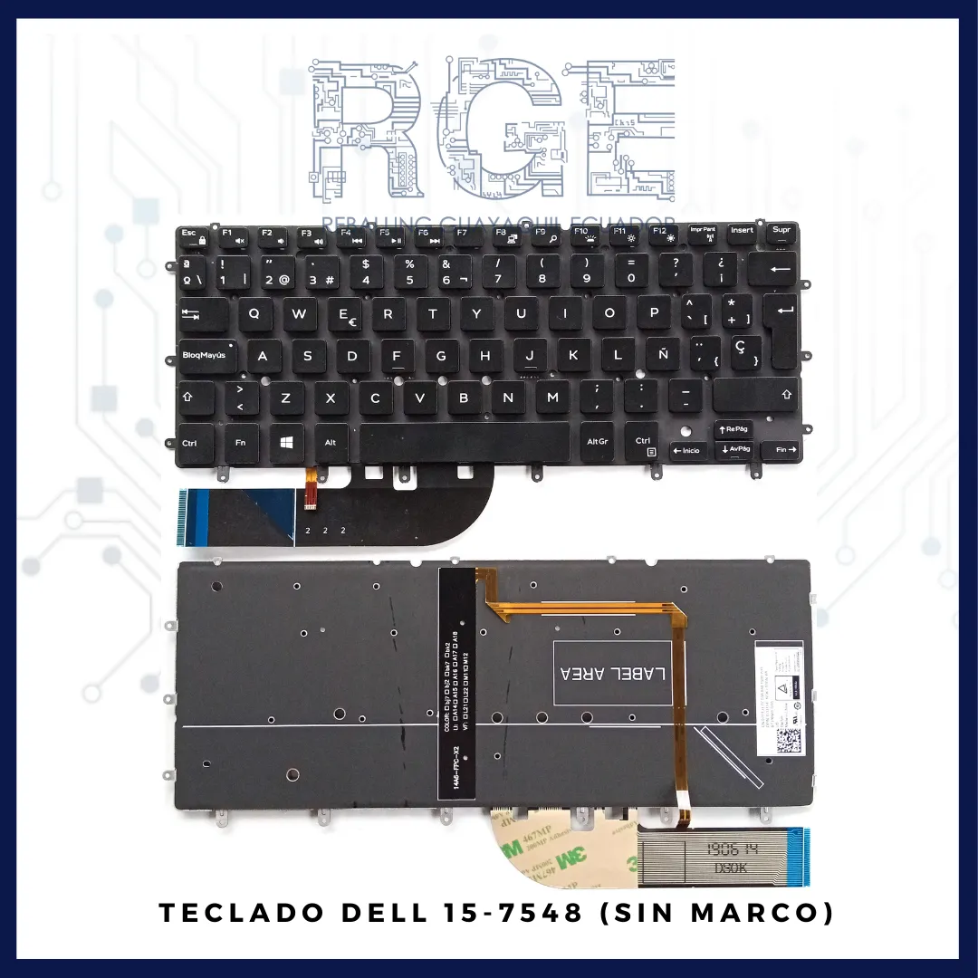 TECLADO DELL 15-7548/ 7547, EN ESPAÑOL (SIN MARCO)