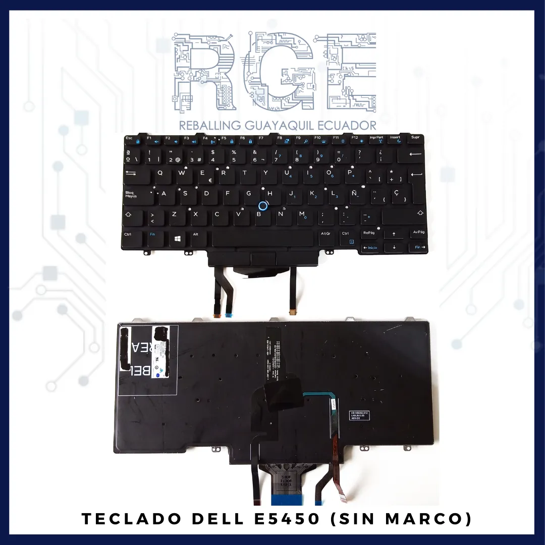 TECLADO DELL E5450/ E7450/ E5470/ E7470, EN ESPAÑOL (SIN MARCO)