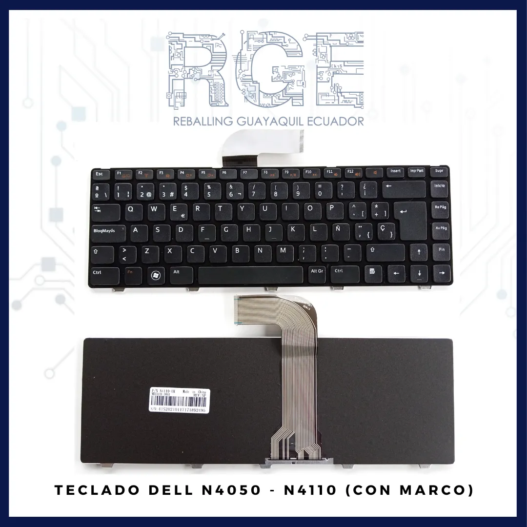 TECLADO DELL N4050/N4040/N4410/N4110 ESPAÑOL (CON MARCO)