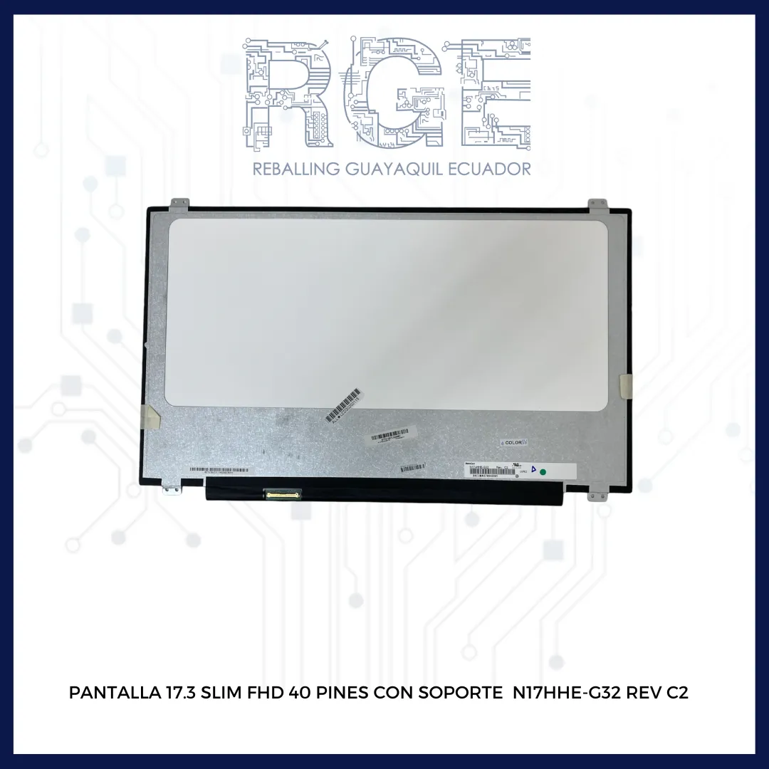 PANTALLA 17.3 FHD 40 PIN CON SOPORTE 12OHZ N173HHE-G32 REV.C2