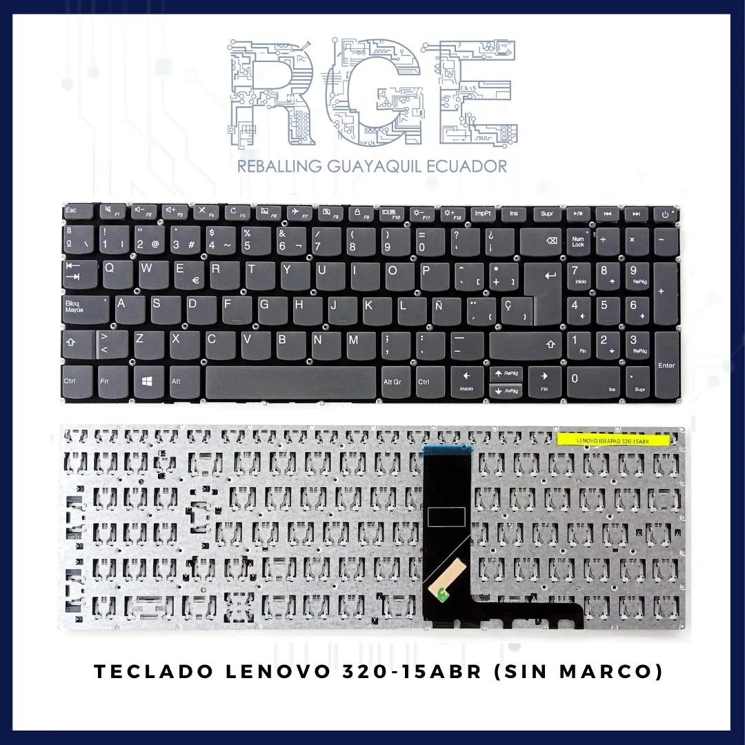 TECLADO LENOVO 320-15ABR/ S145-15IWL/ S145-15AST/ BOTON POWER (SIN MARCO)