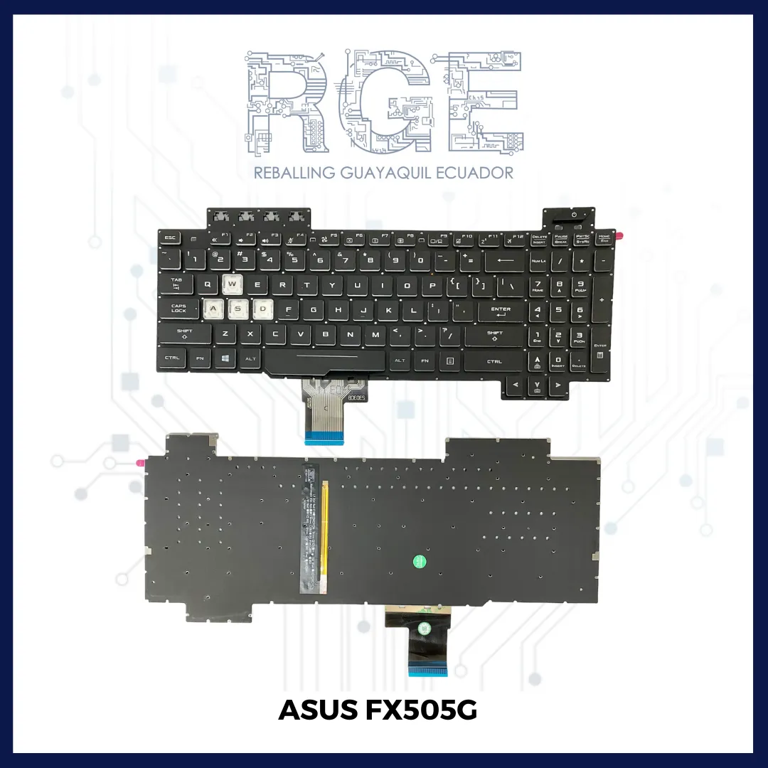 TECLADO ASUS FX505G FX505D FX705G FX705D FX405G INGLES CON LUZ CON BOTON POWER