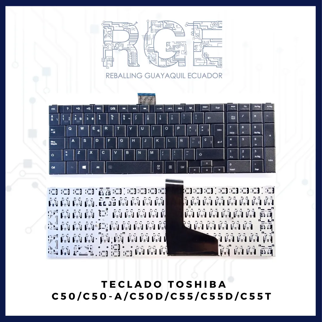 Teclado TOSHIBA C50, C50-A, C50D, C55, C55D, C55T.