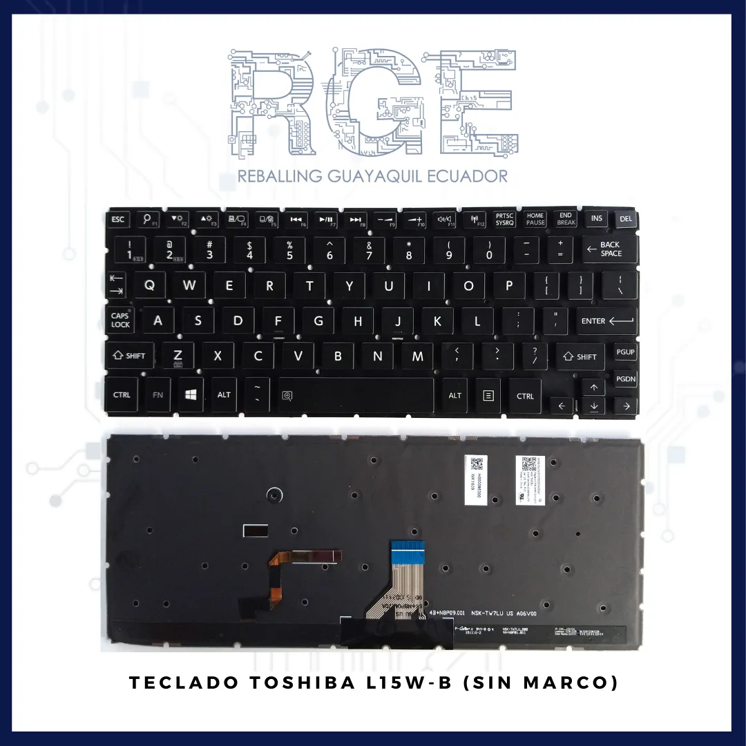 TECLADO TOSHIBA L15W-B (SIN MARCO)