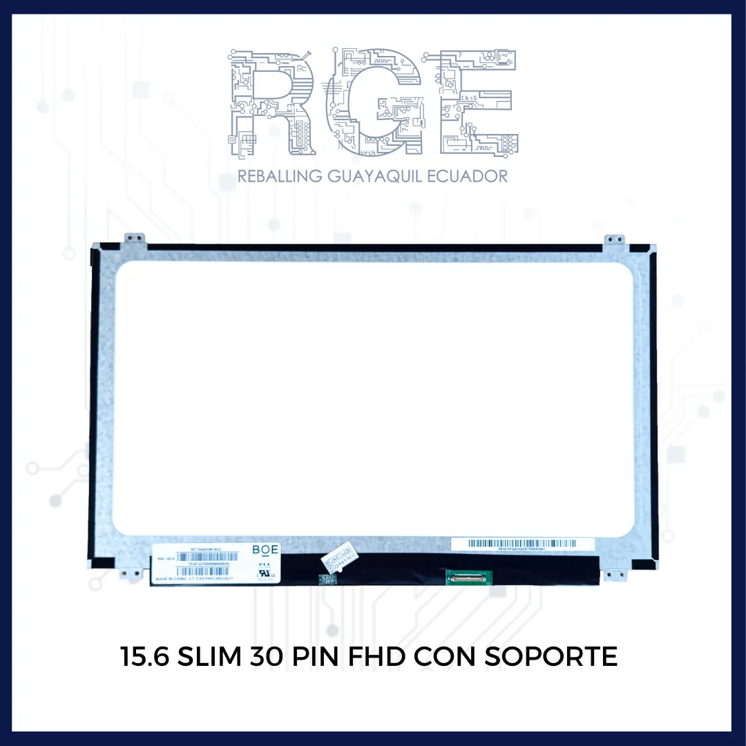 PANTALLA 15.6 SLIM FHD 30 PINES CON SOPORTE NT156FHM-N41/N156HGE-EAB REV. C2/NT156FHM-N41
