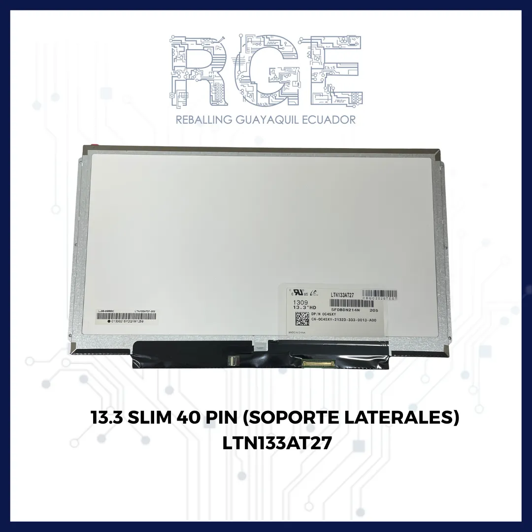 PANTALLA 13.3 SLIM 40 PIN (SOPORTE LATERALES) LTN133AT27