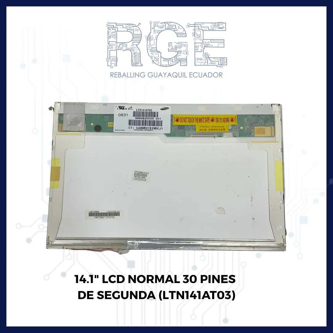 PANTALLA DE 14.1" LCD NORMAL 30 PINES (LTN141AT03)