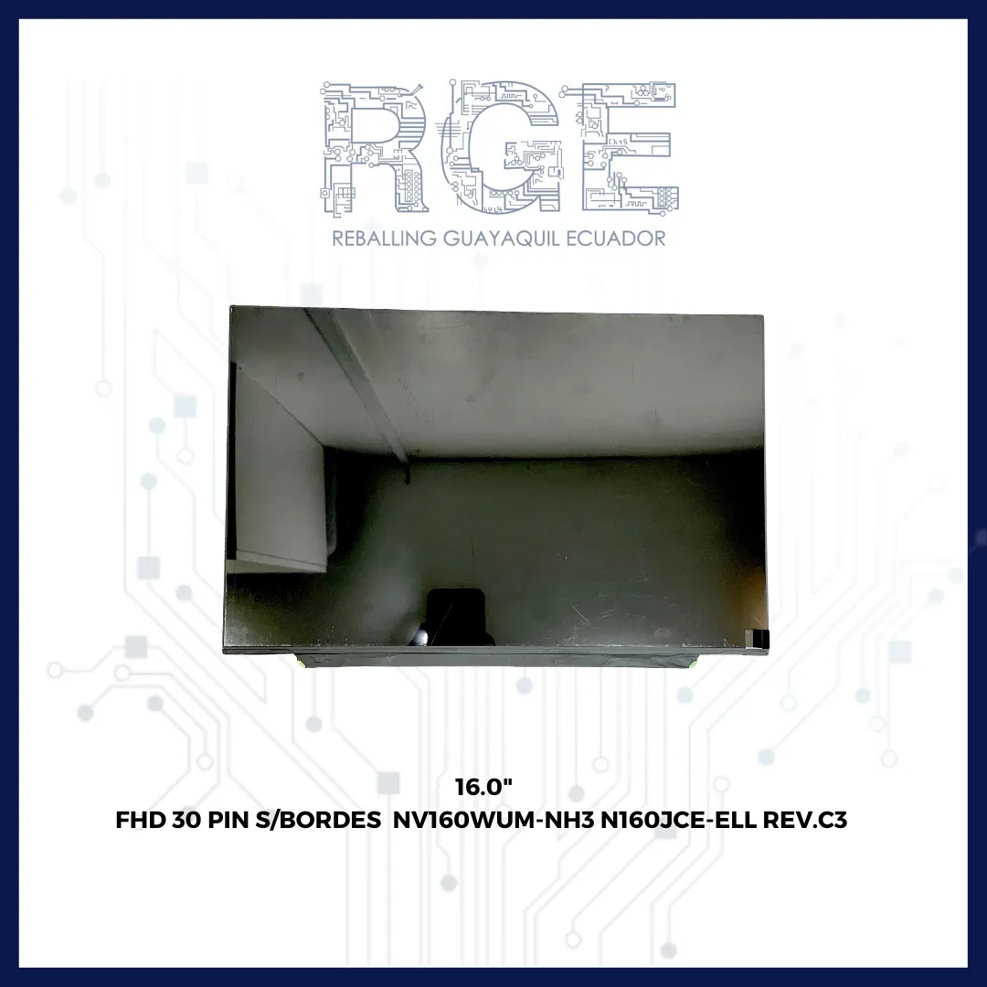 PANTALLA DE 16.0" FHD 30 PIN SIN BORDES (NV160WUM-NH3 N160JCE-ELL REV.C3)